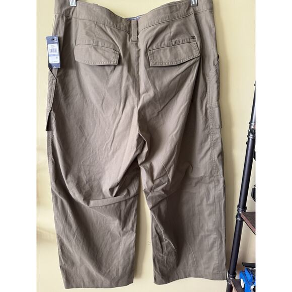 Tommy Hilfiger Cargo Pants Khaki Sz 18 Women’s Utility Straight Leg NWT Utility - Picture 3 of 6